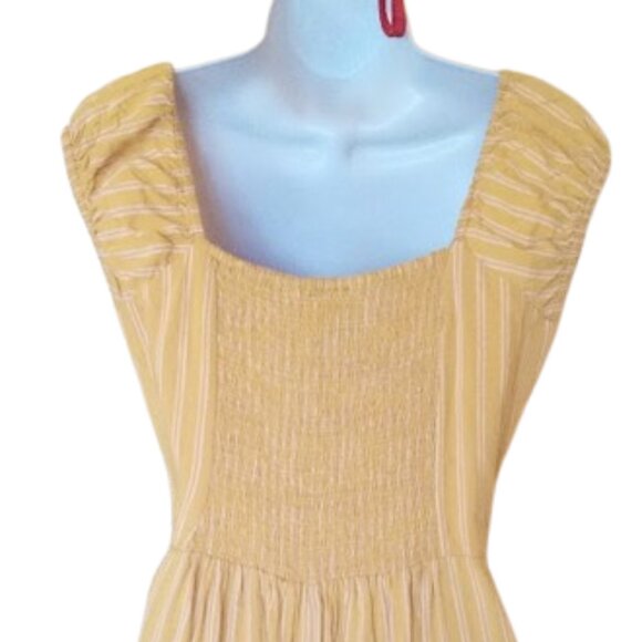 Striped Yellow Jumpsuit Size Small - Picture 6 of 6